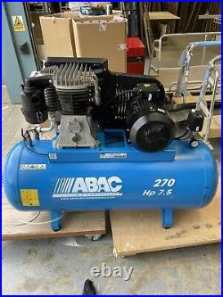 ABAC 270 Litre 3 Phase Air Compressor 7.5HP 11 BAR 29 CFM PRO B6000 270FT7.5