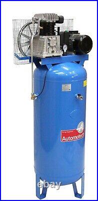 AIR COMPRESSOR 200L 4.0Hp 18.0cfm VERTICAL PISTON COMPRESSOR 200 LITRE 3 PHASE