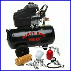 AIR COMPRESSOR 50 LITRES 8BAR 115PSI 230V ELECTRIC 50l FREE TOOL KIT INCLUDED