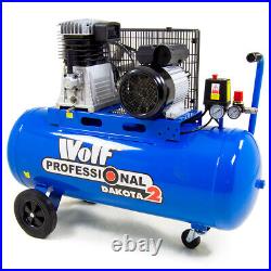 Air Compressor 100L 14.1CFM 3HP Wolf Dakota 2 100 Litre + 13pc Spray Kit