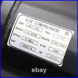 Air Compressor 100L Litre LTR 3.5HP 8 BAR 14.6CFM Direct Drive Electric Garage