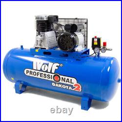 Air Compressor 150L 14.1CFM 3HP 150psi Wolf Dakota 2 150 Litre