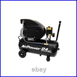 Air Compressor 24L 24 Litre Direct Drive 2HP 130L Per Minute Sealey SAC2420A