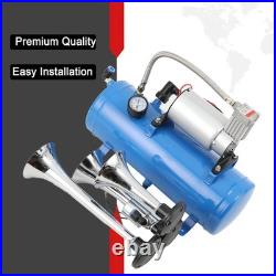 Air Compressor 3 Horn with 6 Liter Fuel Tank 12 V Train Horn Kit 150PSI 150DB