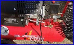 Air Compressor 3HP 50L 10 Bar V Twin Burisch Portable 50 Litre New x-display