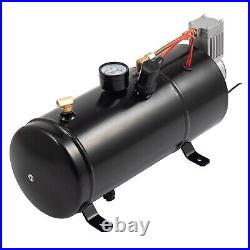 Air Compressor 4 Trumpet Horn Kit With 3Liter Tank 12V For Train Horn Kit 150PSI