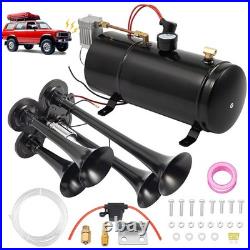 Air Compressor 4 Trumpet With 6 Liter Tank 12V For Train Air Horn Kit 150PSI