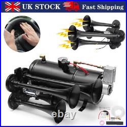 Air Compressor 4 Trumpet With 6 Liter Tank 12V For Train Air Horn Kit 150PSI