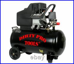Air Compressor 50 Litres 8Bar 115Psi 230V Electric 50L Dirty Pro Tools