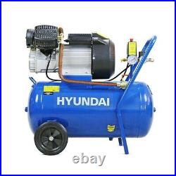 Air Compressor 50L Litre V Twin 3hp 2.2kw 115psi 8bar 14cfm HYUNDAI HY3050V