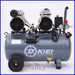 Air Compressor 50L Litres Low-Noise Oil Free 3.5HP 8 Bar 9.6CFM Portable Wheels