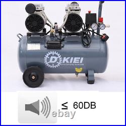 Air Compressor 50L Litres Low-Noise Oil Free 3.5HP 8 Bar 9.6CFM Portable Wheels