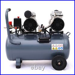 Air Compressor 50L Litres Low-Noise Oil Free 3.5HP 8 Bar 9.6CFM Portable Wheels