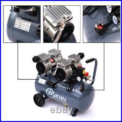 Air Compressor 50L Litres Low-Noise Oil Free 3.5HP 8 Bar 9.6CFM Portable Wheels