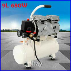 Air Compressor 9 Litre 8 BAR Portable Silent Oil Free Air Compressor 0.9HP New