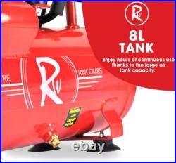 Air Compressor Electric 8L Litre 0.75HP 550w Silent Portable Oil Free 8bar Air Compressor Electric 8L Litre 0.75HP 550w Silent Portable Oil Free 8bar
