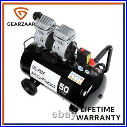 Air Compressor Low Noise 50 Litre Oil Free 220V/ 50HZ 1600RPM Gear Brand UK
