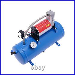 Air Compressor With 6 Liter Tank 12V For Train Air Horn Kit 100Psi Air System