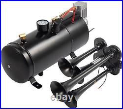 Air Compressor With 6 Liter Tank 12V For Train Air Horn Kit 150PSI 4 Trumpet UK