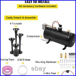 Air Compressor With 6 Liter Tank 12V For Train Air Horn Kit 150PSI 4 Trumpet UK