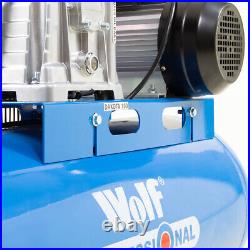 Air Compressor Wolf Pro 100 Litre Belt Drive 3hp 10bar 150psi 14cfm 100L + Reel