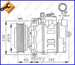 Air Con Compressor for Audi A6 AGE 2.8 Litre (10/1997-05/2000) Genuine NRF