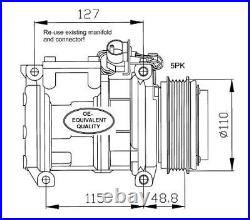 Air Con Compressor for BMW 730 i M30B30 3.0 Litre (03/1985-01/1989) Genuine NRF