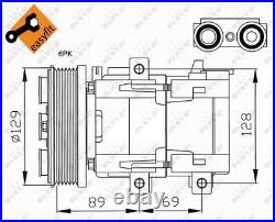 Air Con Compressor for Ford Transit F4FA 2.4 Litre (01/2000-05/2006) Genuine NRF