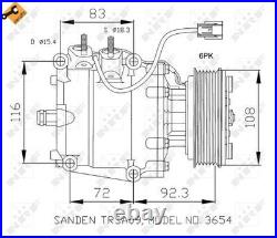 Air Con Compressor for Honda Civic 1.4 Litre (12/2000-09/2005) Genuine NRF