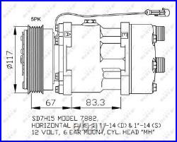 Air Con Compressor for Peugeot Boxer HDi 2.8 Litre (11/2000-04/2002) Genuine NRF