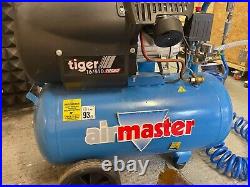 Airmaster Tiger 16/510 3hp 50 Litre Air Compressor, blue, fully fitted, used