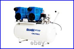 Bambi PT50 Compressor Ultra Low Noise Oil Free 50Litres regulator safety valve