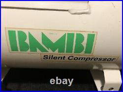 Bambi air silent compressor BB24D 1.0hp 8 bar 24 litre capacity