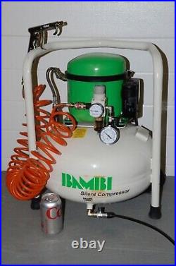 Bambi silent air compressor BB24V, 24 litre. Quality item, Portable