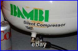 Bambi silent air compressor BB24V, 24 litre. Quality item, Portable