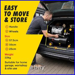 Bimson Power Oil Free Air Compressor, 24 Litre Tank Capacity 230V Black