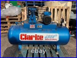 Blue clarke 200 litre Industrial air compressor used