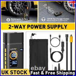 Car Air Compressor Pump Tyre Inflator Cordless Digital USB Rechargeable Tire UK