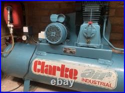 Clarke Air Compressor 160 Litre Tank with Extendable Air Hose Used