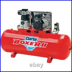 Clarke Air Compressor Boxer II 14/150 O/l 14cfm 150litre 3hp Belt Driven (230v)