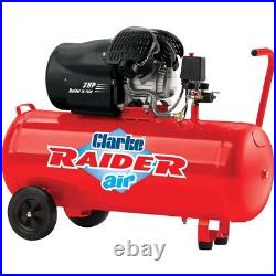 Clarke Air Compressor Raider 15/1050 100 Litre V-twin 14 Cfm (2.2kw / 3hp)