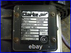 Clarke Hunter 60 Air Compressor 50 Litre Twin 2.5Hp Electric 240v