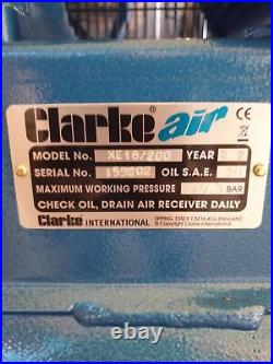 Clarke Industrial Air Compressor XE18 200 (OL) 18cfm 200Litre 4HP (230V) Clarke Industrial Air Compressor XE18 200 (OL) 18cfm 200Litre 4HP (230V)