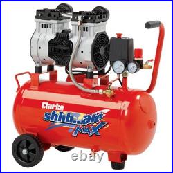Clarke SHHH24/150 Shhh Air Max 7cfm 24 Litre 1.5HP Low Noise Air Compressor
