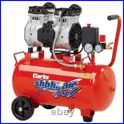 Clarke Shhh24/150 Shhh Air Max 7cfm 24 Litre 1.5hp Low Noise Compressor (230v)