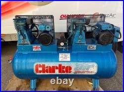 Clarke XE29/270 (O/L) 28cfm 270 Litre 2x3HP Industrial Air Compressor (230V)