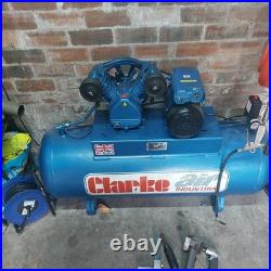 Clarke XEV16/200 Industrial Air Compressor 14CFM 200 Litre 3HP O/L 230V Clarke XEV16/200 Industrial Air Compressor 14CFM 200 Litre 3HP O/L 230V