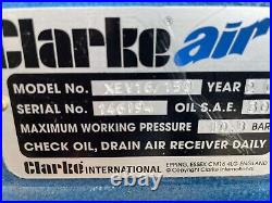 Clarke Xev16/150 (ol) 14cfm 150 Litre 3hp Industrial Air Compressor (230v)