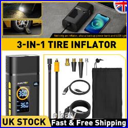 Cordless Car Tyre Inflator Digital USB Rechargeable Tire Air Compressor Pump UK