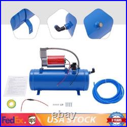DC 12V Air Compressor 100psi with Universal 6 Liter Tank Train Air Horn Kit New